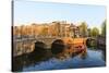 Keizersgracht Canal, Amsterdam, Netherlands, Europe-Amanda Hall-Stretched Canvas