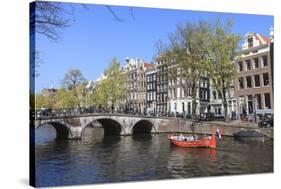 Keizersgracht Canal, Amsterdam, Netherlands, Europe-Amanda Hall-Stretched Canvas