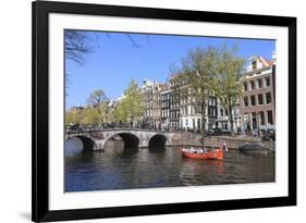 Keizersgracht Canal, Amsterdam, Netherlands, Europe-Amanda Hall-Framed Photographic Print