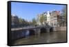 Keizersgracht Canal, Amsterdam, Netherlands, Europe-Amanda Hall-Framed Stretched Canvas