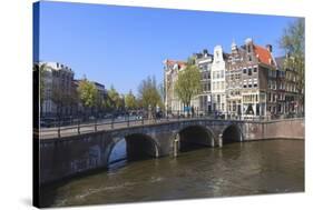 Keizersgracht Canal, Amsterdam, Netherlands, Europe-Amanda Hall-Stretched Canvas