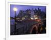 Keizersgracht Canal at Night, Amsterdam, Holland-Peter Adams-Framed Photographic Print