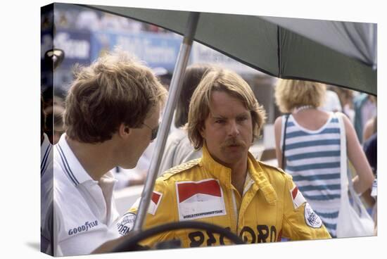 Keke Rosberg at the British Grand Prix, Brands Hatch, Kent, 1982-null-Stretched Canvas