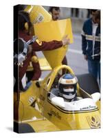 Keke Rosberg in a Fittipaldi-Cosworth F7, British Grand Prix, Brands Hatch, 1980-null-Stretched Canvas