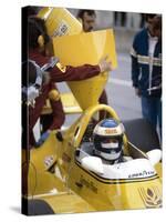 Keke Rosberg in a Fittipaldi-Cosworth F7, British Grand Prix, Brands Hatch, 1980-null-Stretched Canvas