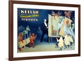 Kellar and His Perplexing Cabinet Mysteries-null-Framed Premium Giclee Print