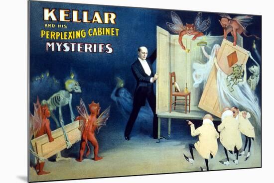 Kellar and His Perplexing Cabinet Mysteries-null-Mounted Premium Giclee Print
