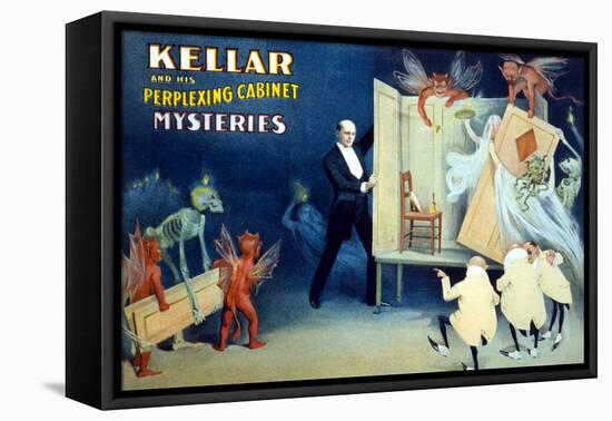 Kellar and His Perplexing Cabinet Mysteries-null-Framed Stretched Canvas