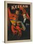 Kellar Devil and Demons with Magic Book Poster-Lantern Press-Stretched Canvas