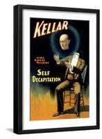 Kellar in His Latest Mystery: Self Decapitation-null-Framed Art Print