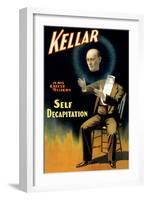 Kellar in His Latest Mystery: Self Decapitation-null-Framed Art Print