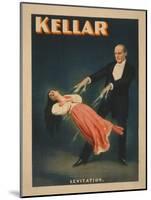 Kellar Levitation Magic Poster No.2-Lantern Press-Mounted Art Print