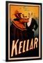 Kellar Magician Drinking Wine with the Devil Magic Poster-Lantern Press-Framed Art Print