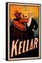 Kellar Magician Drinking Wine with the Devil Magic Poster-Lantern Press-Framed Stretched Canvas