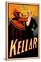 Kellar Magician Drinking Wine with the Devil Magic Poster-Lantern Press-Stretched Canvas