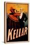 Kellar Magician Drinking Wine with the Devil Magic Poster-Lantern Press-Stretched Canvas