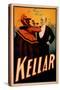 Kellar Magician Drinking Wine with the Devil Magic Poster-Lantern Press-Stretched Canvas