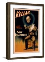 Kellar performing Self Decapitation Magic Poster-Lantern Press-Framed Art Print