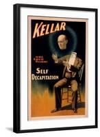 Kellar performing Self Decapitation Magic Poster-Lantern Press-Framed Art Print