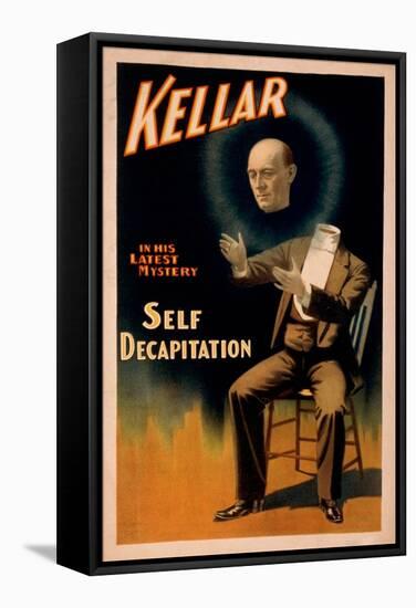 Kellar performing Self Decapitation Magic Poster-Lantern Press-Framed Stretched Canvas