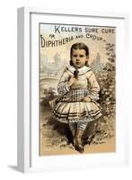 Keller's Sure Cure for Diptheria and Croup-null-Framed Art Print