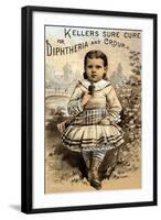 Keller's Sure Cure For Diptheria and Croup-null-Framed Art Print