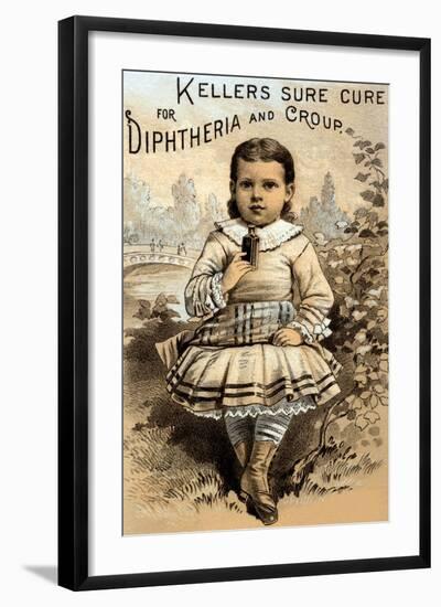 Keller's Sure Cure For Diptheria and Croup-null-Framed Art Print