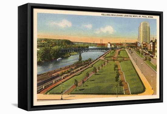 Kellogg Boulevard, St. Paul, Minnesota-null-Framed Stretched Canvas