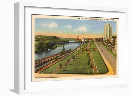 Kellogg Boulevard, St. Paul, Minnesota-null-Framed Art Print