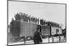 Kelly's Army Riding atop Boxcars in Sacramento-null-Mounted Photographic Print