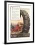 Kelly Tires, Tractor Hauling Logs-null-Framed Art Print