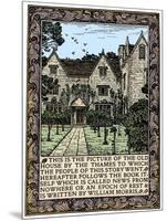 Kelmscott Manor, Gloucestershire, frontispiece to News from Nowhere, c1892 (1901)-William Morris-Mounted Premium Giclee Print