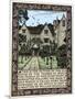 Kelmscott Manor, Gloucestershire, frontispiece to News from Nowhere, c1892 (1901)-William Morris-Mounted Premium Giclee Print