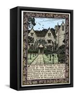 Kelmscott Manor, Gloucestershire, frontispiece to News from Nowhere, c1892 (1901)-William Morris-Framed Stretched Canvas