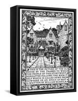 Kelmscott Manor, Gloucestershire, Frontispiece to News from Nowhere, C1892-William Morris-Framed Stretched Canvas