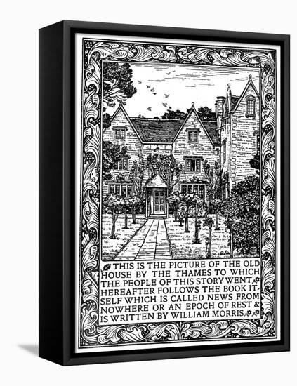 Kelmscott Manor, Gloucestershire, Frontispiece to News from Nowhere, C1892-William Morris-Framed Stretched Canvas