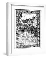 Kelmscott Manor, Gloucestershire, Frontispiece to News from Nowhere, C1892-William Morris-Framed Giclee Print