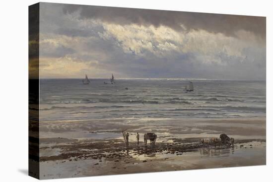Kelp Gatherers - a Grey Morning, 1874-Henry Moore-Stretched Canvas