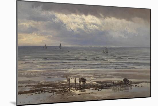 Kelp Gatherers - a Grey Morning, 1874-Henry Moore-Mounted Giclee Print