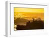 Kelp gull on rocky shore at sunset, South Africa-Juan Carlos Munoz-Framed Photographic Print