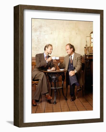 KELSEY GRAMMER; DAVID HYDE PIERCE. "FRASIER-TV" [1993].-null-Framed Photographic Print