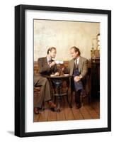 KELSEY GRAMMER; DAVID HYDE PIERCE. "FRASIER-TV" [1993].-null-Framed Photographic Print