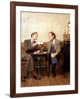 KELSEY GRAMMER; DAVID HYDE PIERCE. "FRASIER-TV" [1993].-null-Framed Photographic Print