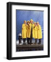 KELSEY GRAMMER; JOHN MAHONEY; PERI GILPIN; JANE LEEVES; DAVID HYDE PIERCE. "FRASIER-TV" [1993].-null-Framed Photographic Print