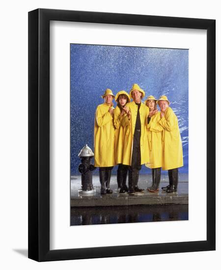 KELSEY GRAMMER; JOHN MAHONEY; PERI GILPIN; JANE LEEVES; DAVID HYDE PIERCE. "FRASIER-TV" [1993].-null-Framed Photographic Print