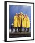 KELSEY GRAMMER; JOHN MAHONEY; PERI GILPIN; JANE LEEVES; DAVID HYDE PIERCE. "FRASIER-TV" [1993].-null-Framed Photographic Print