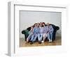 KELSEY GRAMMER; JOHN MAHONEY; PERI GILPIN; JANE LEEVES; DAVID HYDE PIERCE. "FRASIER-TV" [1993].-null-Framed Photographic Print