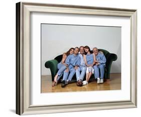 KELSEY GRAMMER; JOHN MAHONEY; PERI GILPIN; JANE LEEVES; DAVID HYDE PIERCE. "FRASIER-TV" [1993].-null-Framed Photographic Print