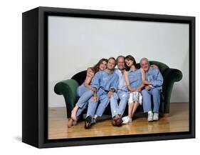 KELSEY GRAMMER; JOHN MAHONEY; PERI GILPIN; JANE LEEVES; DAVID HYDE PIERCE. "FRASIER-TV" [1993].-null-Framed Stretched Canvas