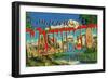 Kelso - Longview, Washington - Large Letter Scenes-Lantern Press-Framed Art Print